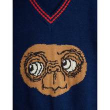 Load image into Gallery viewer, Mini Rodini - E.T Intarsia V-neck Sweater in Navy
