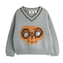 Load image into Gallery viewer, Mini Rodini - E.T Intarsia V-neck Sweater in Grey
