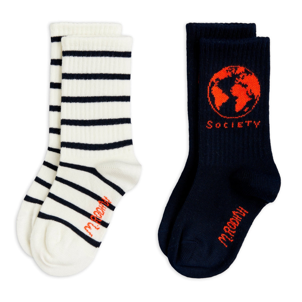 Mini Rodini - Society 2-Pack Socks