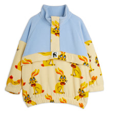 Load image into Gallery viewer, Mini Rodini - Rabbits Half Zip Fleece Sweatshirt
