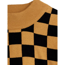 Load image into Gallery viewer, Mini Rodini - Chess Check Knitted Sweatshirt in Brown
