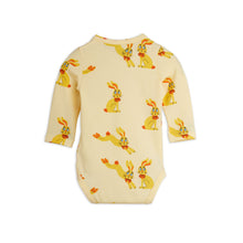Load image into Gallery viewer, Mini Rodini - Yellow Rabbits Baby Bodysuit
