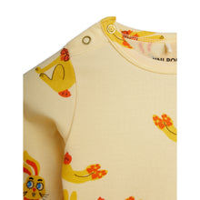 Load image into Gallery viewer, Mini Rodini - Yellow Rabbits Baby Bodysuit
