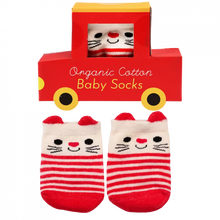 Load image into Gallery viewer, Red Cat Baby Socks
