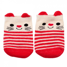 Load image into Gallery viewer, Red Cat Baby Socks
