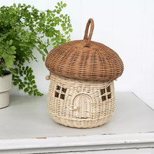 Load image into Gallery viewer, Rattan Mushroom House Basket
