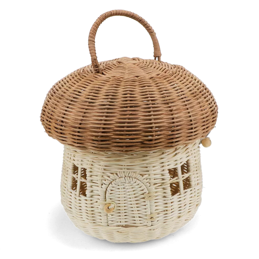 Rattan Mushroom House Basket
