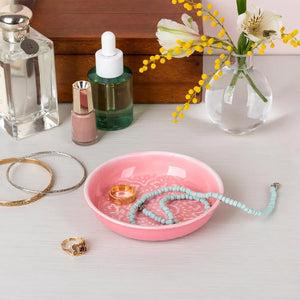 Enamel Trinket Dish in Pink