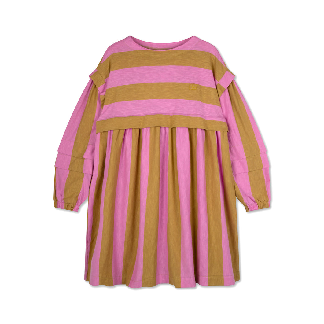 Repose AMS - pink and gold stripe dress