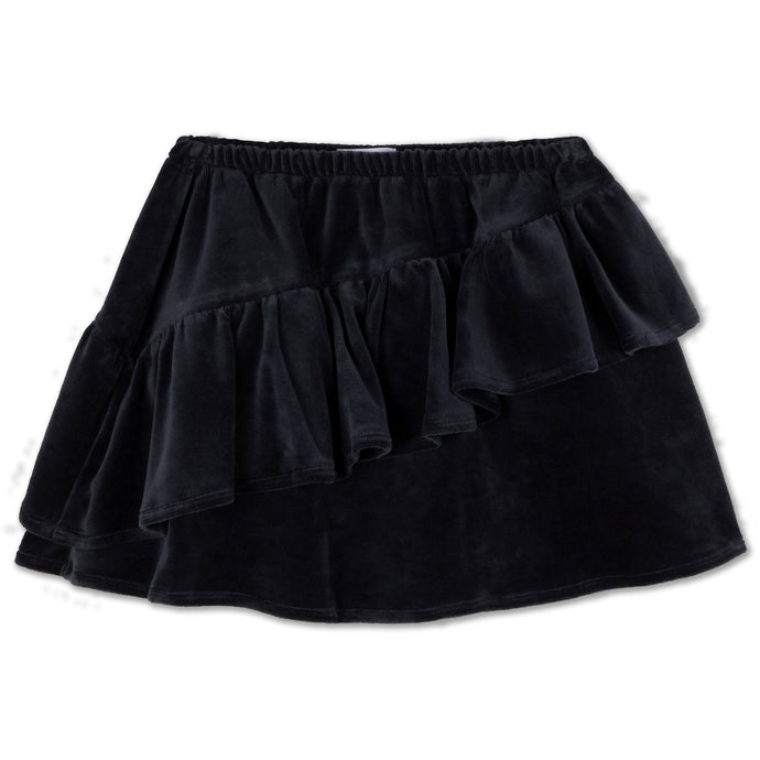 Repose AMS - Black velour ruffle skirt
