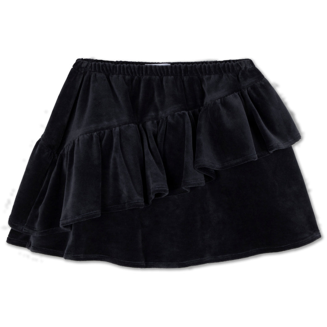 Repose AMS - Black velour ruffle skirt
