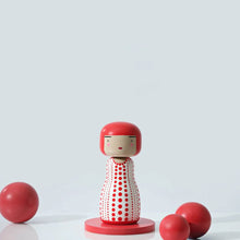 Load image into Gallery viewer, Lucie Kaas - Dot Kokeshi Doll in Red

