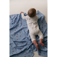 Load image into Gallery viewer, Studio Noos - Light Blue Hearts Swaddle Large
