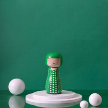 Load image into Gallery viewer, Lucie Kaas - Dot Kokeshi Doll in Green
