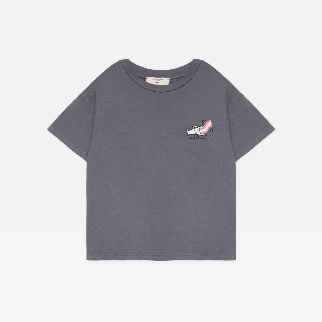 Weekend House Kids - Grey t-shirt with sound print