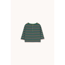 Load image into Gallery viewer, Tinycottons - Green Rib Stripe Baby T-shirt
