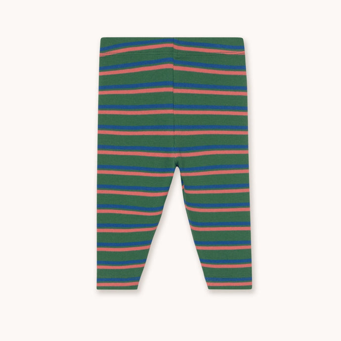 Tinycottons dark green Striped baby leggings 