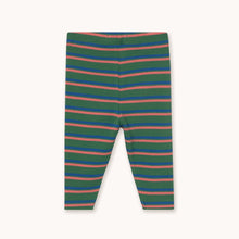 Load image into Gallery viewer, Tinycottons - Green Rib Stripe  Baby Leggings
