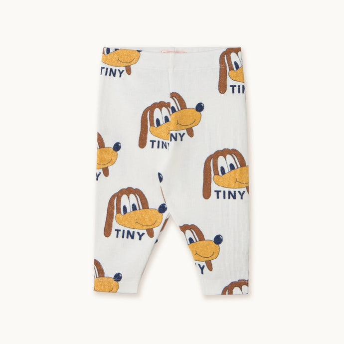 Tinycottons baby Leggings with cartoon character dog print in brown