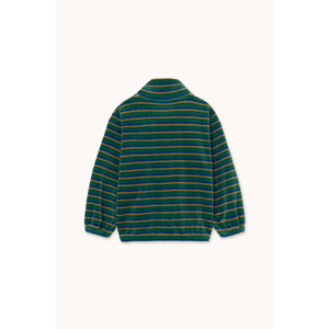 Tinycottons - Green Stripe Velour Mockneck