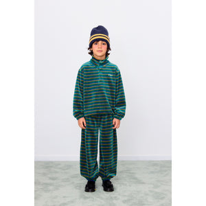 Tinycottons - Green Stripe Velour Sweatpants