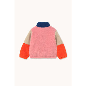 Tinycottons - Colour Block Sherpa Jacket in Pink