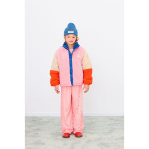 Tinycottons - Colour Block Sherpa Jacket in Pink