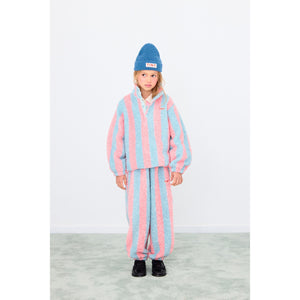 Tinycottons - Pink Stripe Sherpa Jacket
