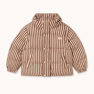 Tinycottons Brown and beige striped jacket 