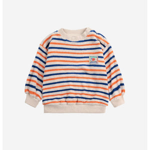 Bobo Choses - Stripe Cotton Terry Baby Sweatshirt