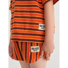 Load image into Gallery viewer, Bobo Choses - Orange Stripe Terry Shorts
