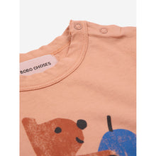 Load image into Gallery viewer, Bobo Choses long sleeve baby t-shirt in light brown with hungry squirrel print from the new AW24 collection &#39;Once Upon A Time&#39;
