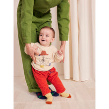 Load image into Gallery viewer, Bobo Choses harem baby trousers in red terry cotton from the new AW24 collection &#39;Once Upon A Time&#39;
