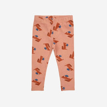 Load image into Gallery viewer, Bobo Choses light brown baby leggings with all over squirrel print from the new AW24 collection &#39;Once Upon A Time&#39;
