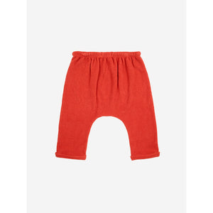 Bobo Choses harem baby trousers in red terry cotton from the new AW24 collection 'Once Upon A Time'