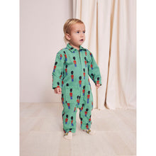 Load image into Gallery viewer, Bobo Choses green baby overall with all over tin soldier print from the new AW24 collection &#39;Once Upon A Time&#39;
