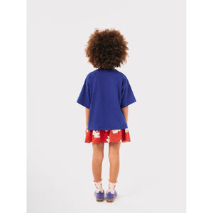 Bobo Choses red skirt with all over white bird print from the new AW24 collection 'Once Upon A Time'