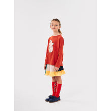 Load image into Gallery viewer, Bobo Choses red long sleeve t-shirt with white bird print from the new AW24 collection &#39;Once Upon A Time&#39;
