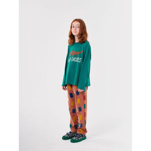 Bobo Choses jade green long sleeve t-shirt with sneaky fox print from the new AW24 collection 'Once Upon A Time'