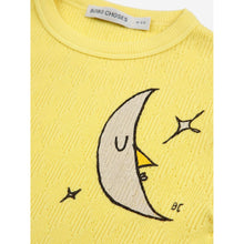 Load image into Gallery viewer, Bobo Choses ribbed yellow long sleeve top with moon print from the new AW24 collection &#39;Once Upon A Time&#39;
