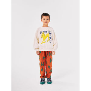 Bobo Choses off white sweatshirt with yellow horse print