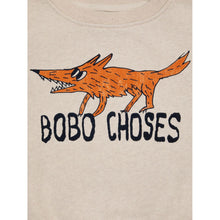 Load image into Gallery viewer, Bobo Choses off white sweatshirt with orange fox print from the new AW24 collection &#39;Once Upon A Time&#39;
