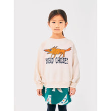 Load image into Gallery viewer, Bobo Choses off white sweatshirt with orange fox print from the new AW24 collection &#39;Once Upon A Time&#39;
