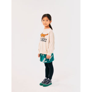 Bobo Choses off white sweatshirt with orange fox print from the new AW24 collection 'Once Upon A Time'