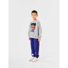 Load image into Gallery viewer, Bobo Choses grey sweatshirt with tin soldier print in red, blue and black from the new AW24 collection &#39;Once Upon A Time&#39;
