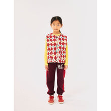 Load image into Gallery viewer, Bobo Choses burgundy and red vintage style sweatpants from the new AW24 collection &#39;Once Upon A Time&#39;
