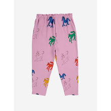 Load image into Gallery viewer, Bobo Choses pink trousers with all over multicolour wonder horse print from the new AW24 collection &#39;Once Upon A Time&#39;
