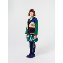 Load image into Gallery viewer, Bobo Choses vintage colour block cardigan in burgundy, yellow, navy blue and green from the new AW24 collection &#39;Once Upon A Time&#39;
