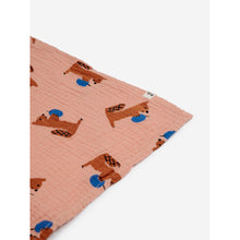 Load image into Gallery viewer, Bobo Choses muslin and bib set in light brown with all over squirrel print from the new AW24 collection &#39;Once Upon A Time&#39;
