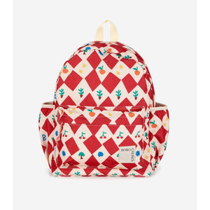 Bobo Choses harlequin check backpack from the new AW24 collection 'Once Upon A Time'